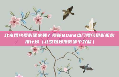 北京婚纱摄影哪家强?揭秘2023热门婚纱摄影机构排行榜(北京婚纱摄影哪个好些)
