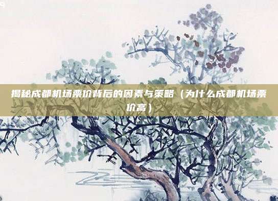 揭秘成都机场票价背后的因素与策略(为什么成都机场票价高)