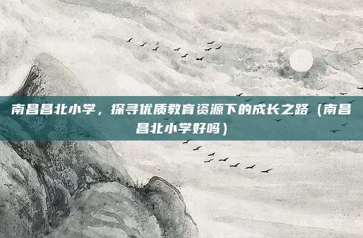 南昌昌北小学,探寻优质教育资源下的成长之路(南昌昌北小学好吗)