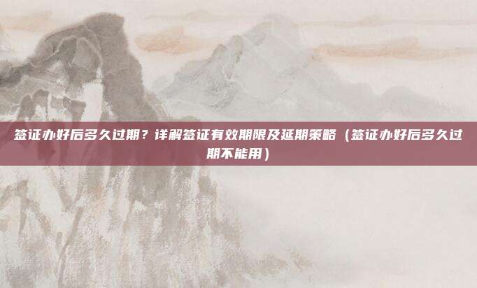 签证办好后多久过期?详解签证有效期限及延期策略(签证办好后多久过期不能用)