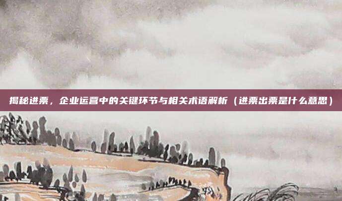揭秘进票,企业运营中的关键环节与相关术语解析(进票出票是什么意思)