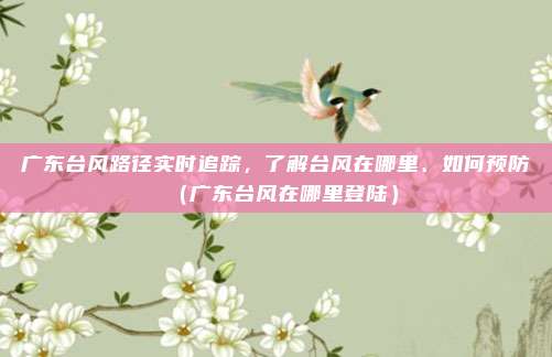 广东台风路径实时追踪,了解台风在哪里、如何预防(广东台风在哪里登陆)