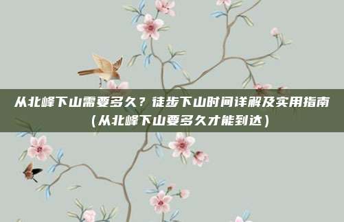 从北峰下山需要多久?徒步下山时间详解及实用指南(从北峰下山要多久才能到达)