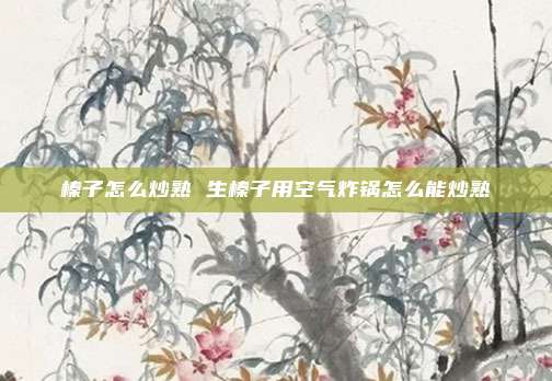 榛子怎么炒熟 生榛子用空气炸锅怎么能炒熟