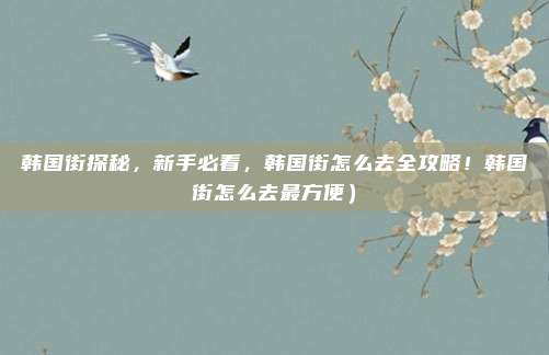 韩国街探秘,新手必看,韩国街怎么去全攻略!韩国街怎么去最方便)
