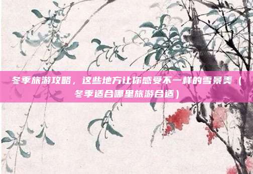 冬季旅游攻略,这些地方让你感受不一样的雪景美(冬季适合哪里旅游合适)