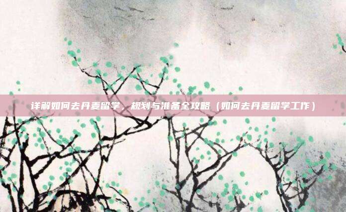 详解如何去丹麦留学,规划与准备全攻略(如何去丹麦留学工作)