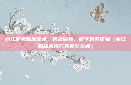 丽江蹦极胜地盘点,挑战自我,尽享刺激体验(丽江蹦极的地方有哪些景点)