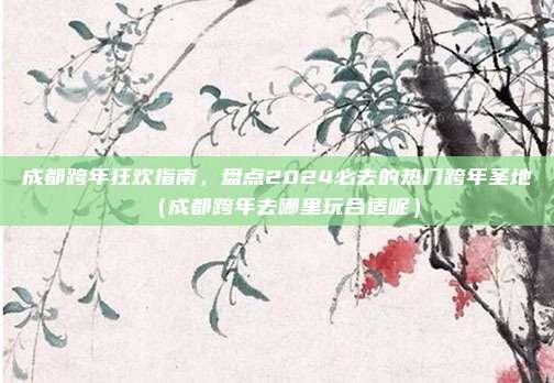 成都跨年狂欢指南,盘点2024必去的热门跨年圣地(成都跨年去哪里玩合适呢)