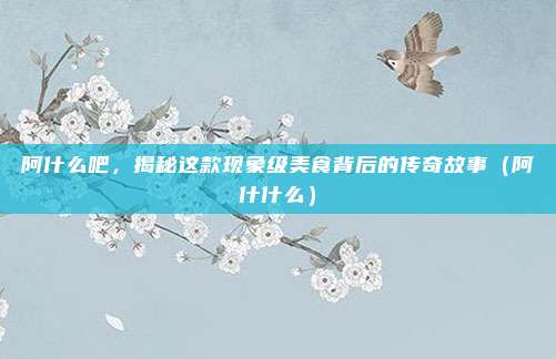阿什么吧,揭秘这款现象级美食背后的传奇故事(阿什什么)