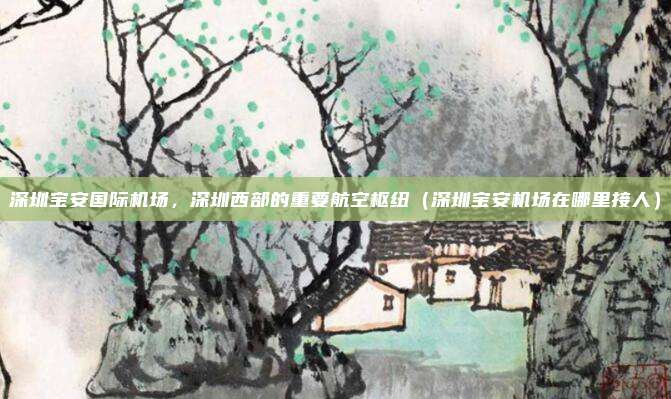 深圳宝安国际机场,深圳西部的重要航空枢纽(深圳宝安机场在哪里接人)