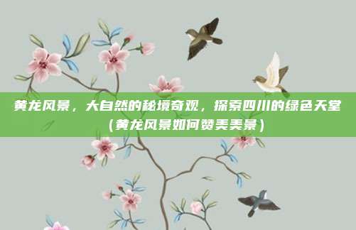 黄龙风景,大自然的秘境奇观,探索四川的绿色天堂(黄龙风景如何赞美美景)