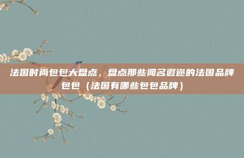 法国时尚包包大盘点,盘点那些闻名遐迩的法国品牌包包(法国有哪些包包品牌)