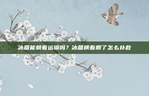 冰箱能躺着运输吗?冰箱横着搬了怎么补救