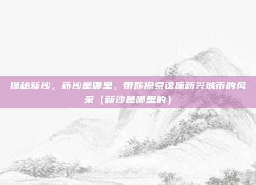 揭秘新沙,新沙是哪里,带你探索这座新兴城市的风采(新沙是哪里的)
