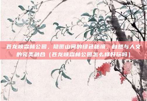 苍龙峡森林公园,隐匿山间的绿色秘境,自然与人文的完美融合(苍龙峡森林公园怎么样好玩吗)