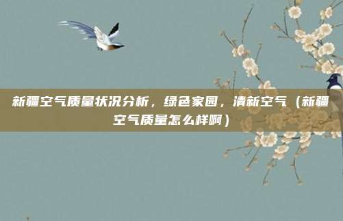 新疆空气质量状况分析,绿色家园,清新空气(新疆空气质量怎么样啊)