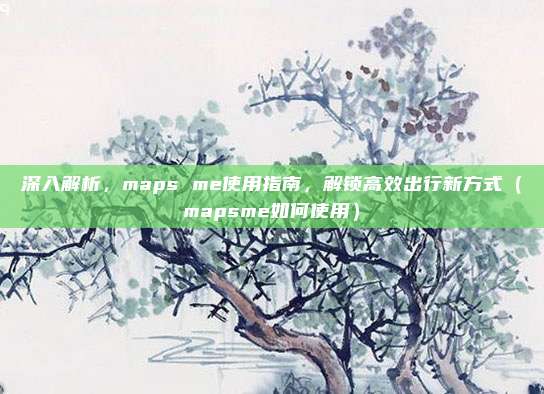 深入解析,maps me使用指南,解锁高效出行新方式(mapsme如何使用)