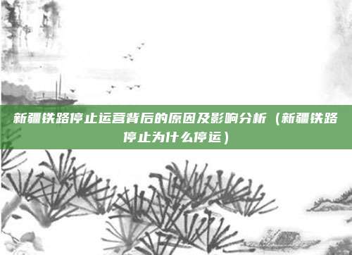 新疆铁路停止运营背后的原因及影响分析(新疆铁路停止为什么停运)