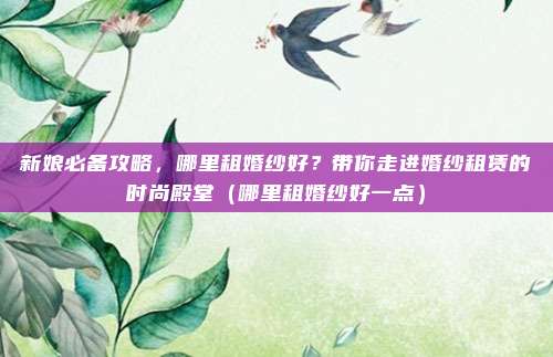 新娘必备攻略，哪里租婚纱好？带你走进婚纱租赁的时尚殿堂（哪里租婚纱好一点）