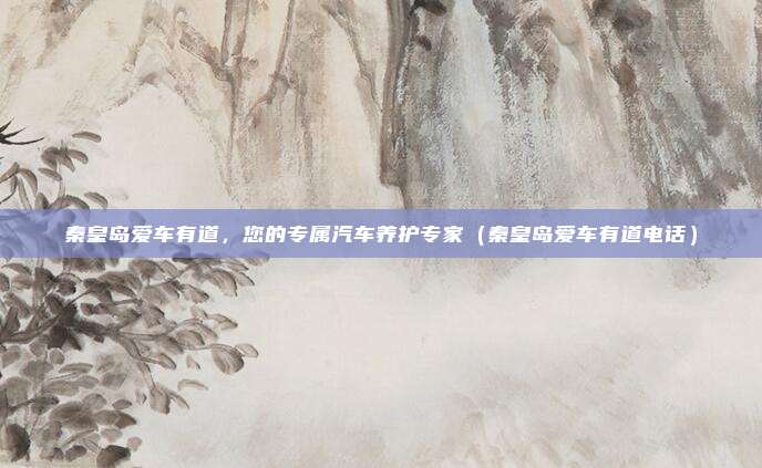 秦皇岛爱车有道,您的专属汽车养护专家(秦皇岛爱车有道电话)