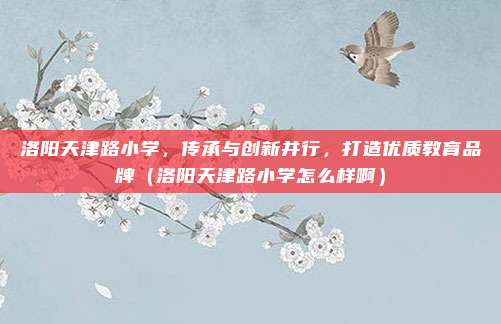 洛阳天津路小学,传承与创新并行,打造优质教育品牌(洛阳天津路小学怎么样啊)