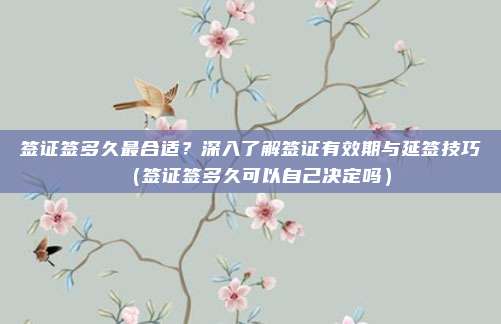 签证签多久最合适？深入了解签证有效期与延签技巧（签证签多久可以自己决定吗）