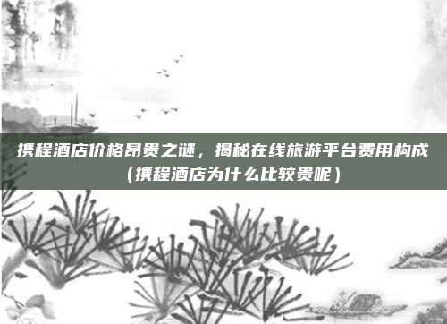携程酒店价格昂贵之谜，揭秘在线旅游平台费用构成（携程酒店为什么比较贵呢）