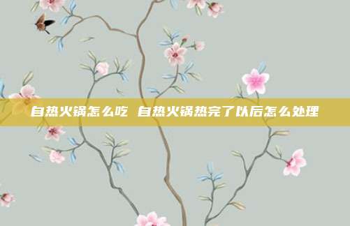 自热火锅怎么吃 自热火锅热完了以后怎么处理