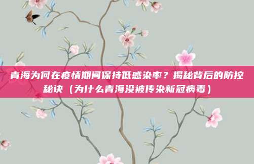 青海为何在疫情期间保持低感染率?揭秘背后的防控秘诀(为什么青海没被传染新冠病毒)