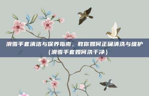滑雪手套清洁与保养指南,教你如何正确清洗与维护(滑雪手套如何洗干净)