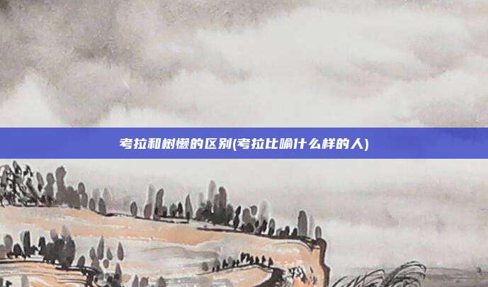 考拉和树懒的区别(考拉比喻什么样的人)