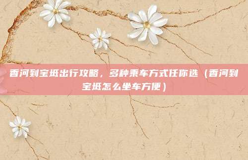 香河到宝坻出行攻略,多种乘车方式任你选(香河到宝坻怎么坐车方便)