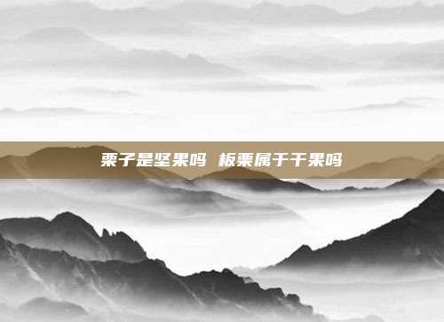 栗子是坚果吗 板栗属于干果吗