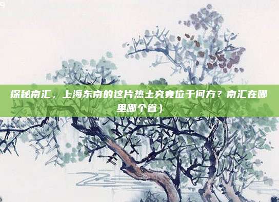 探秘南汇,上海东南的这片热土究竟位于何方?南汇在哪里哪个省)