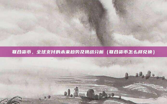 联合货币,全球支付的未来趋势及挑战分析(联合货币怎么样兑换)