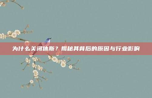 为什么关闭休斯?揭秘其背后的原因与行业影响