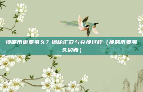 换韩币需要多久?揭秘汇款与兑换过程(换韩币要多久到账)