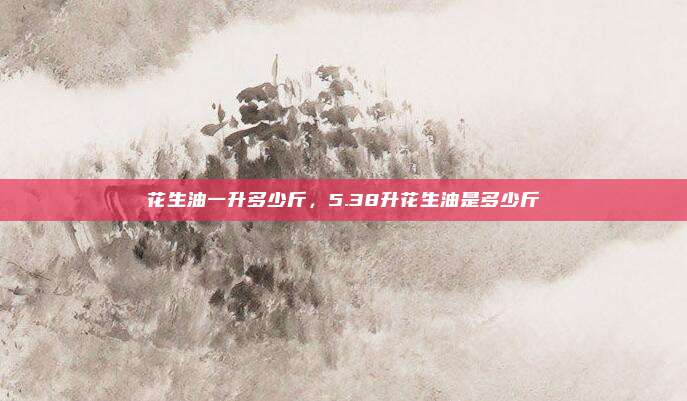 花生油一升多少斤,5.38升花生油是多少斤