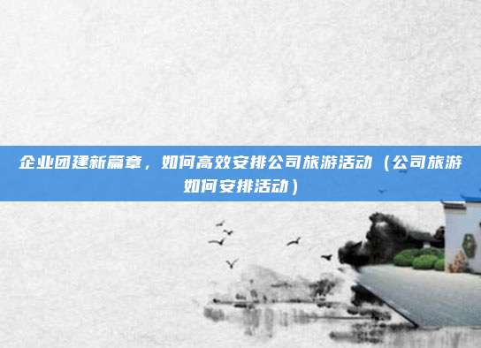企业团建新篇章,如何高效安排公司旅游活动(公司旅游如何安排活动)