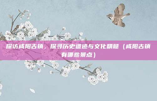 探访咸阳古镇,探寻历史遗迹与文化精髓(咸阳古镇有哪些景点)