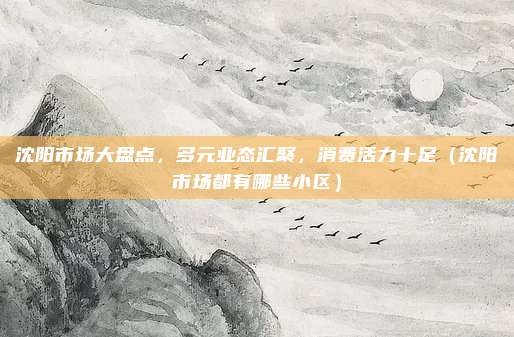 沈阳市场大盘点,多元业态汇聚,消费活力十足(沈阳市场都有哪些小区)