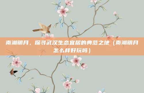 南湖明月,探寻武汉生态宜居的典范之地(南湖明月怎么样好玩吗)