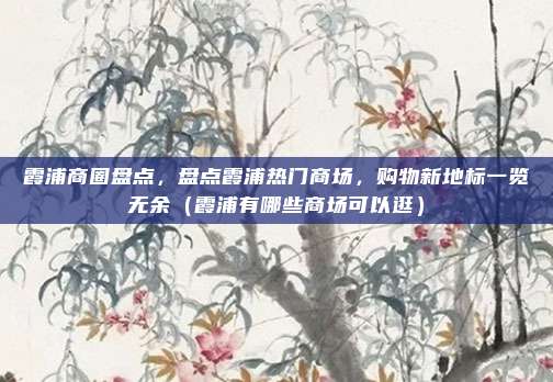 霞浦商圈盘点,盘点霞浦热门商场,购物新地标一览无余(霞浦有哪些商场可以逛)