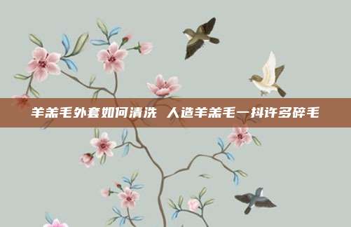 羊羔毛外套如何清洗 人造羊羔毛一抖许多碎毛