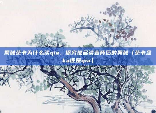 揭秘茶卡为什么读qia，探究地名读音背后的奥秘（茶卡念ka还是qia）