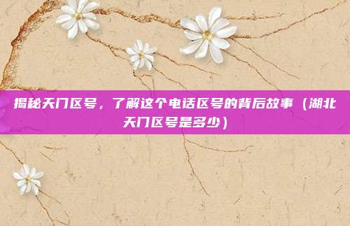 揭秘天门区号,了解这个电话区号的背后故事(湖北天门区号是多少)