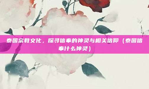 泰国宗教文化,探寻信奉的神灵与相关信仰(泰国信奉什么神灵)