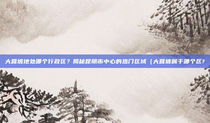 大营坡地处哪个行政区?揭秘昆明市中心的热门区域(大营坡属于哪个区?