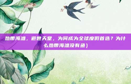 热带海滩,避世天堂,为何成为全球度假首选?为什么热带海滩没有鱼)